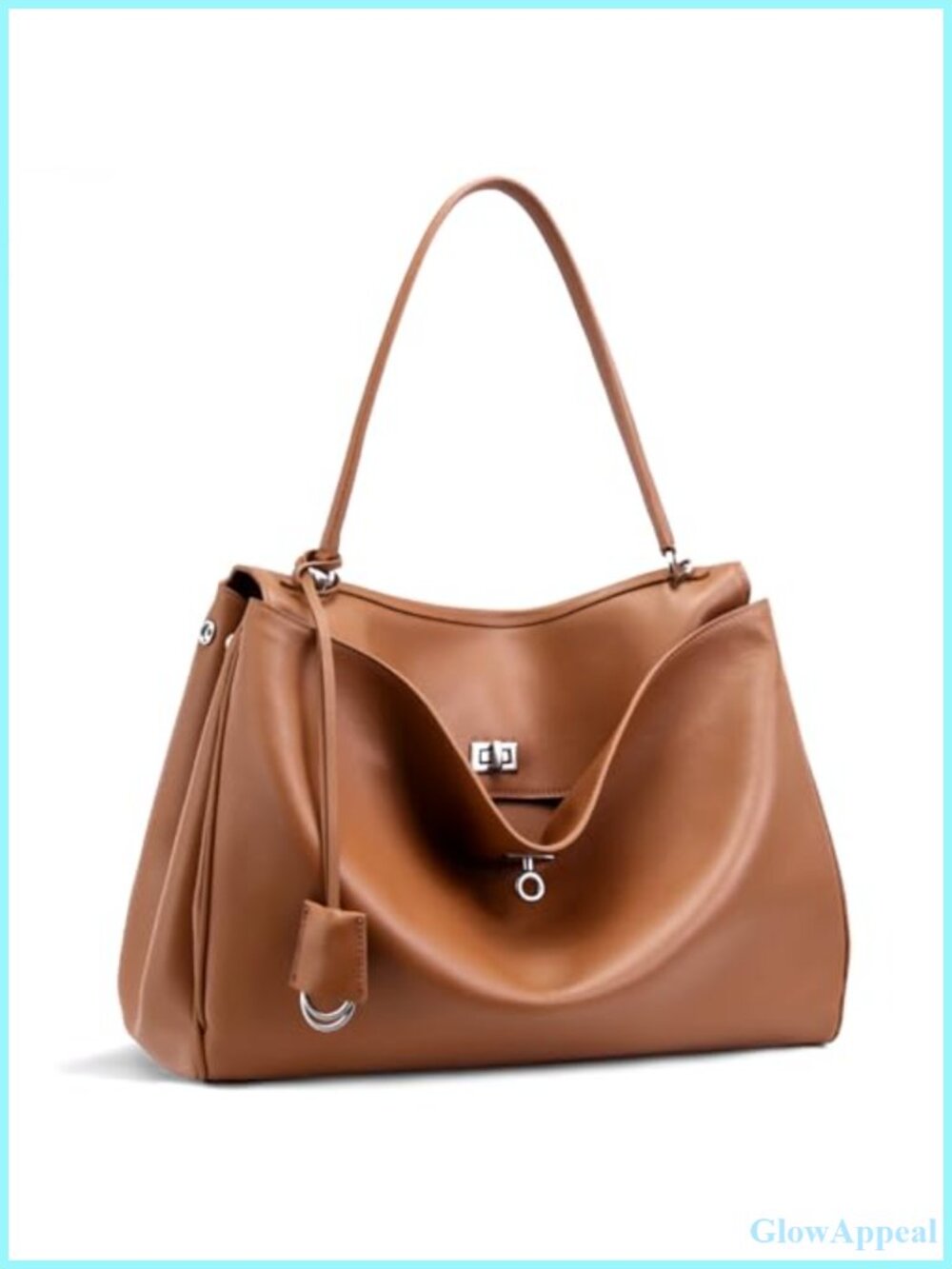 Genuine Leather Tote Bag Women Top-Handle Shoulder Handbag Large Satchel